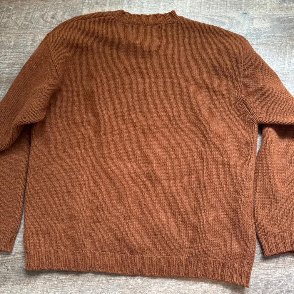 Vintage 90s Abercrombie and Fitch Lambswool Knit Snowflake Grandpa Sweater Large